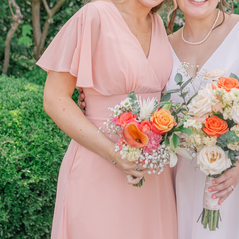 Kennedy Blue Bridesmaid dress color PEACH!